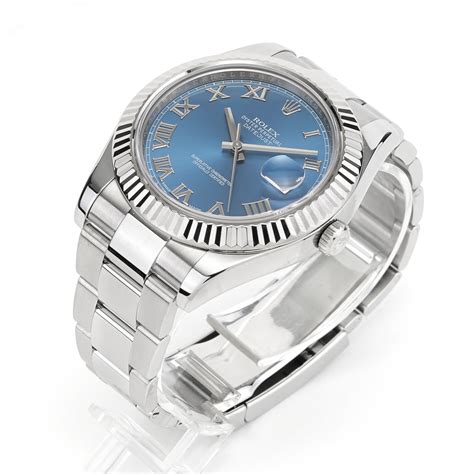 new rolex datejust ii 41mm stainless steel blue dial roman|2020 41mm rolex datejust.